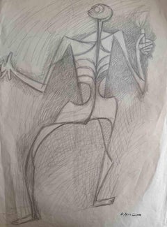 Skeleton - Drawing by Paul Ackerman - Mid 20th Century