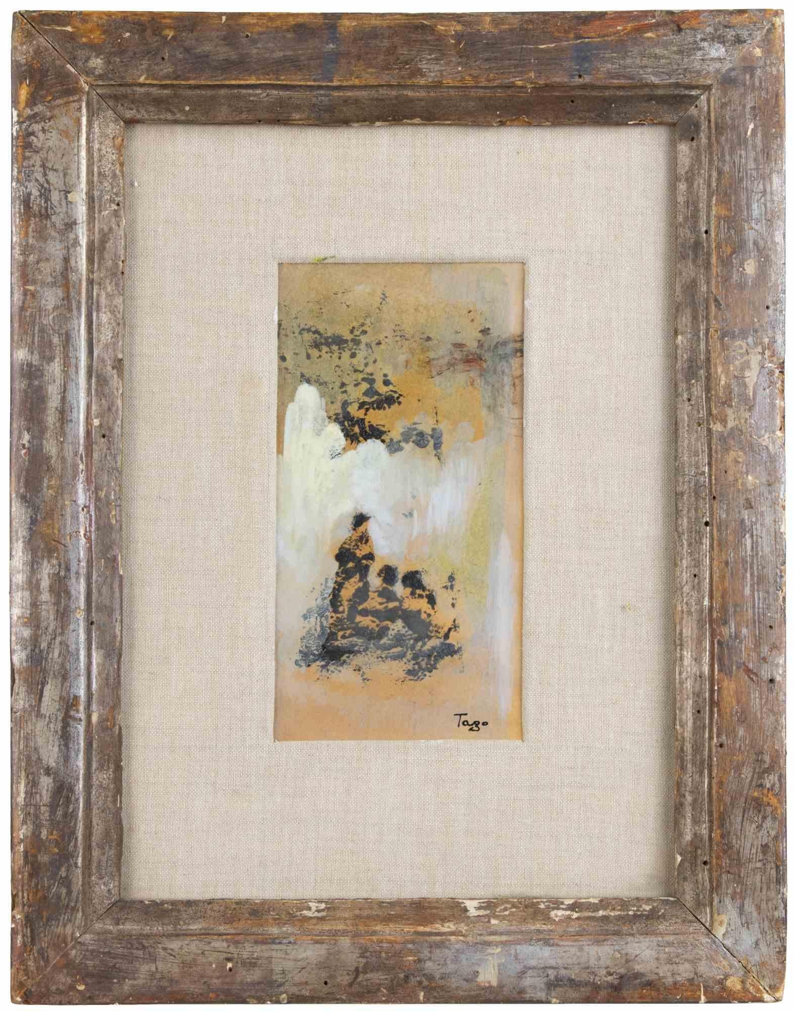 Three Figures - Drawing - 20th Century - Art by Unknown