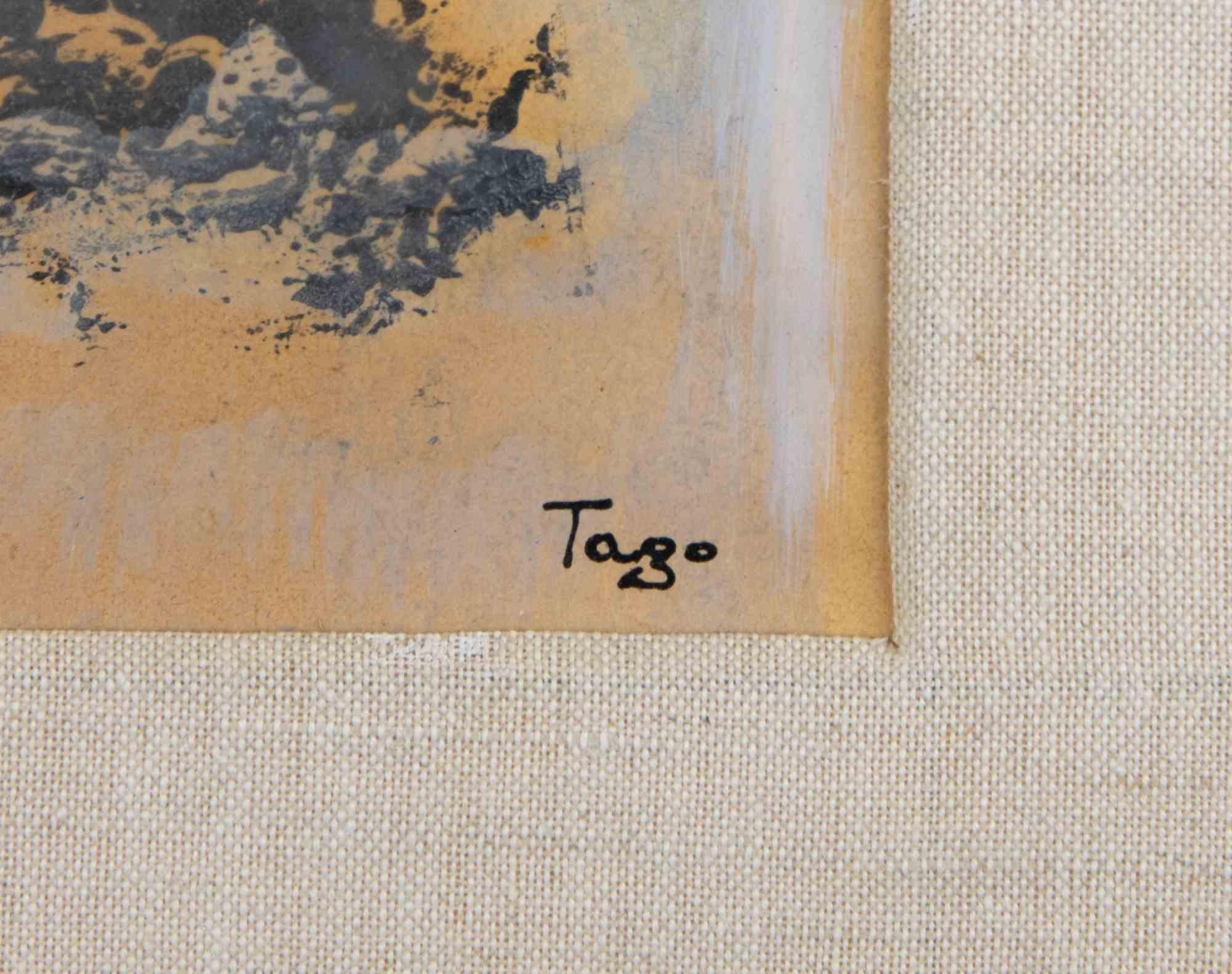Three Figures - Drawing - 20th Century - Modern Art by Unknown
