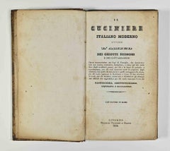 Antique Il Cuciniere Italiano Moderno - Modern Italian or the Friend..- Rare Book - 1842