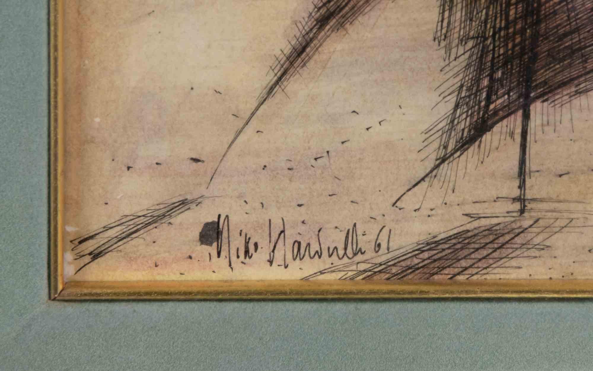Clown - Drawing by Niko Nardulli - 1961 For Sale 2