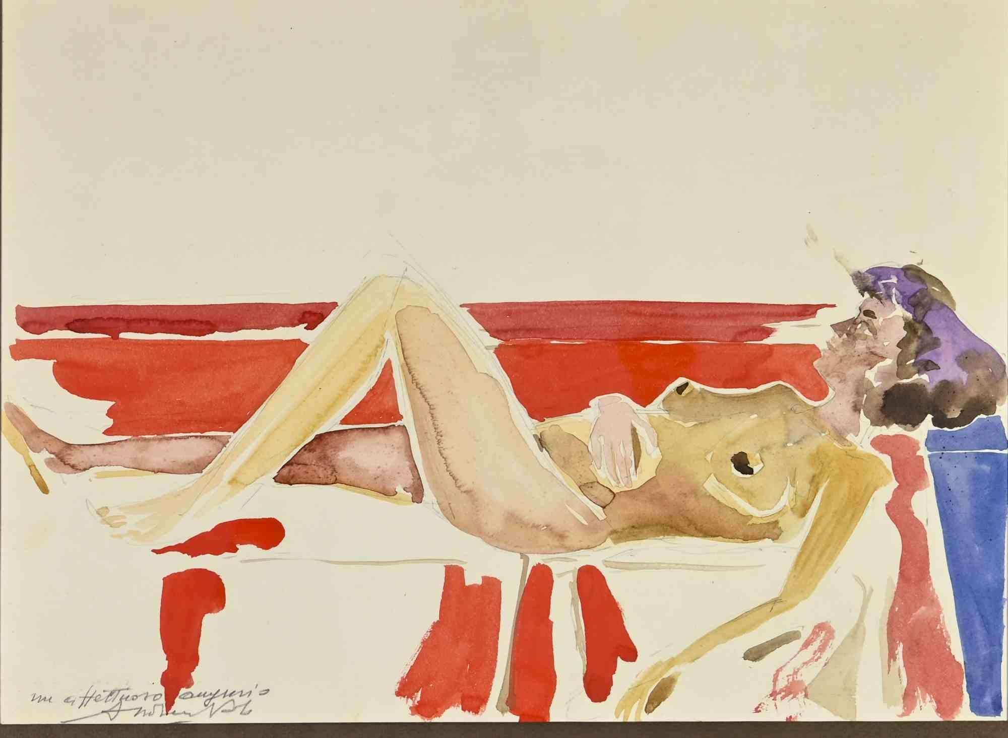 Nude of Woman - Drawing - Mid-20th Century - Modern Art by Unknown