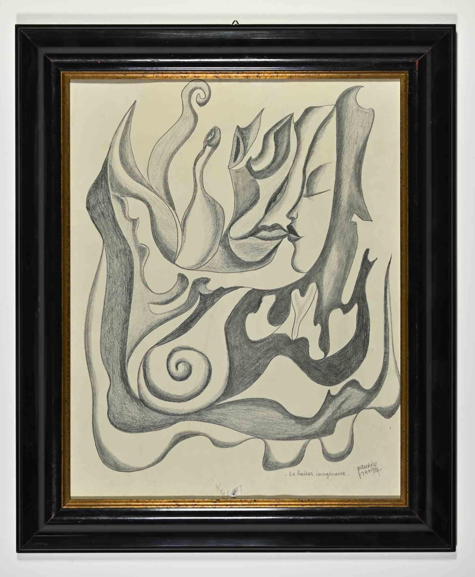 Il bacio immaginario - Disegno di Henry Maurice - Metà del XX secolo