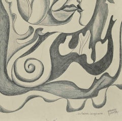 The Imaginary Kiss - Drawing by Henry Maurice - Mid-20th Century
