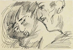 Used Portraits - Drawing by Mino Maccari - Mid-20th Century