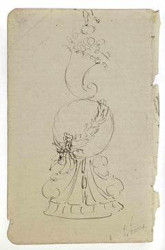 Skizze – Zeichnung von Jules Marie Auguste Leroux – Ende des 19. Jahrhunderts