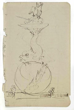 Sketch - Drawing by Jules Marie Auguste Leroux - Late 19th Century