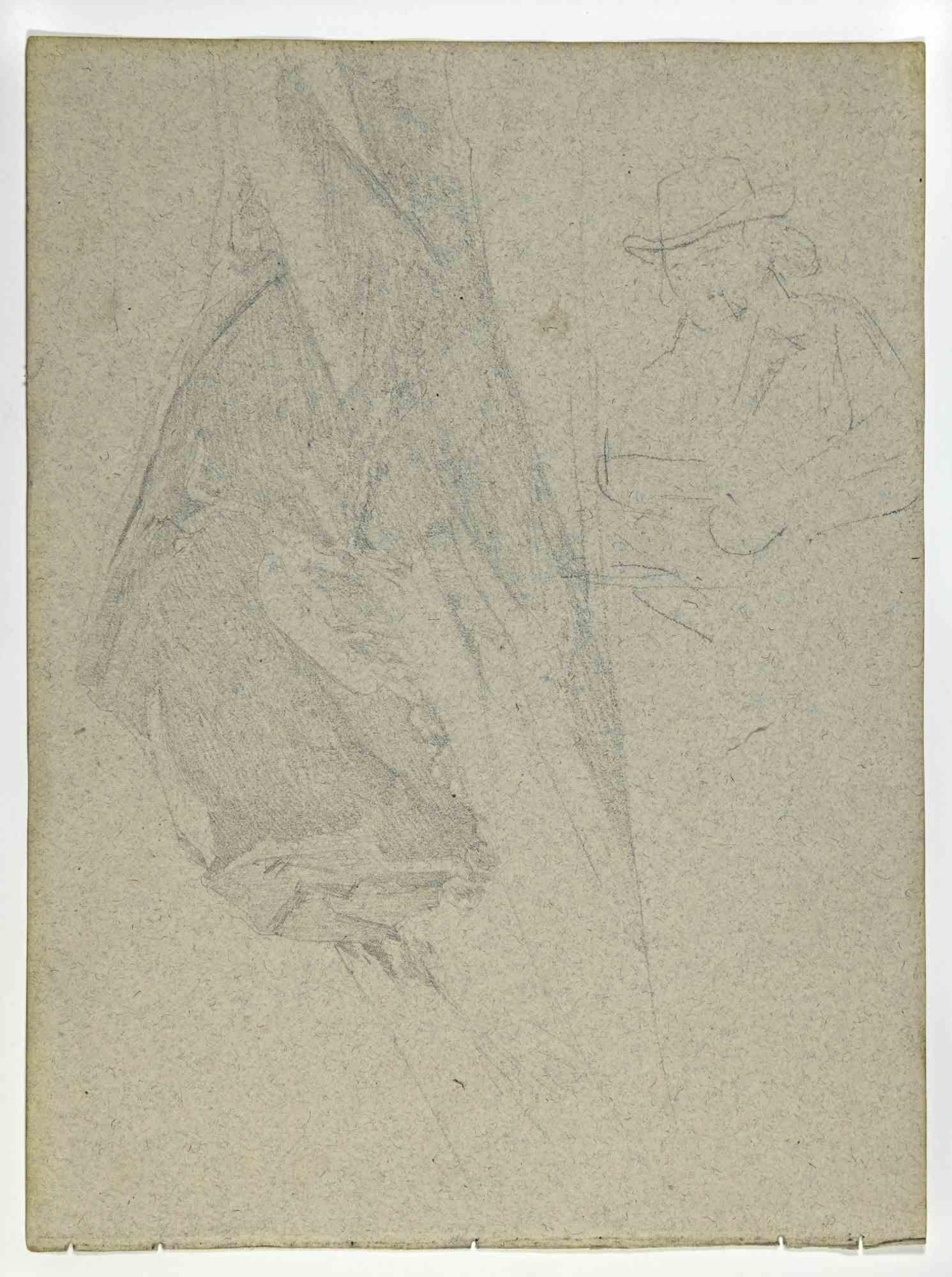 Sketch - Drawing by Jean Bernardin - Early-20th Century