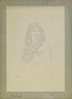 Portrait de Molière - Dessin de Karl Hanny - Fin du XIXe siècle