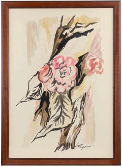 Flowers - Drawing - mid-20th Century
