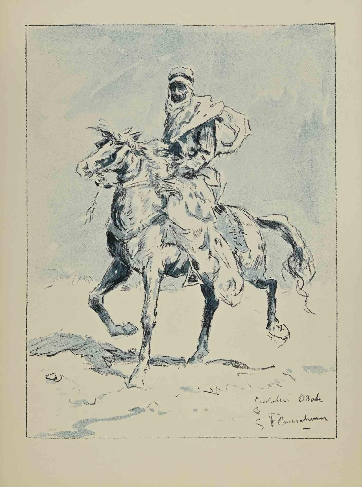 Rider - Drawing by Gustave Flasschoen - Early-20th Century