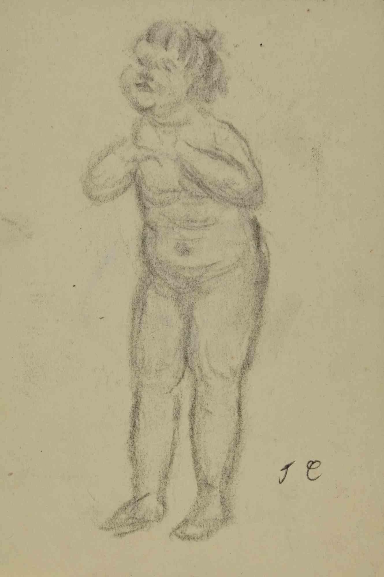Child - Drawing by Joseph Alexander Colin - Mid-20th Century