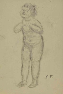 Child – Zeichnung von Joseph Alexander Colin – Mitte des 20. Jahrhunderts