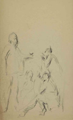 Figuren – Zeichnung von Joseph Alexander Colin – Mitte des 20. Jahrhunderts