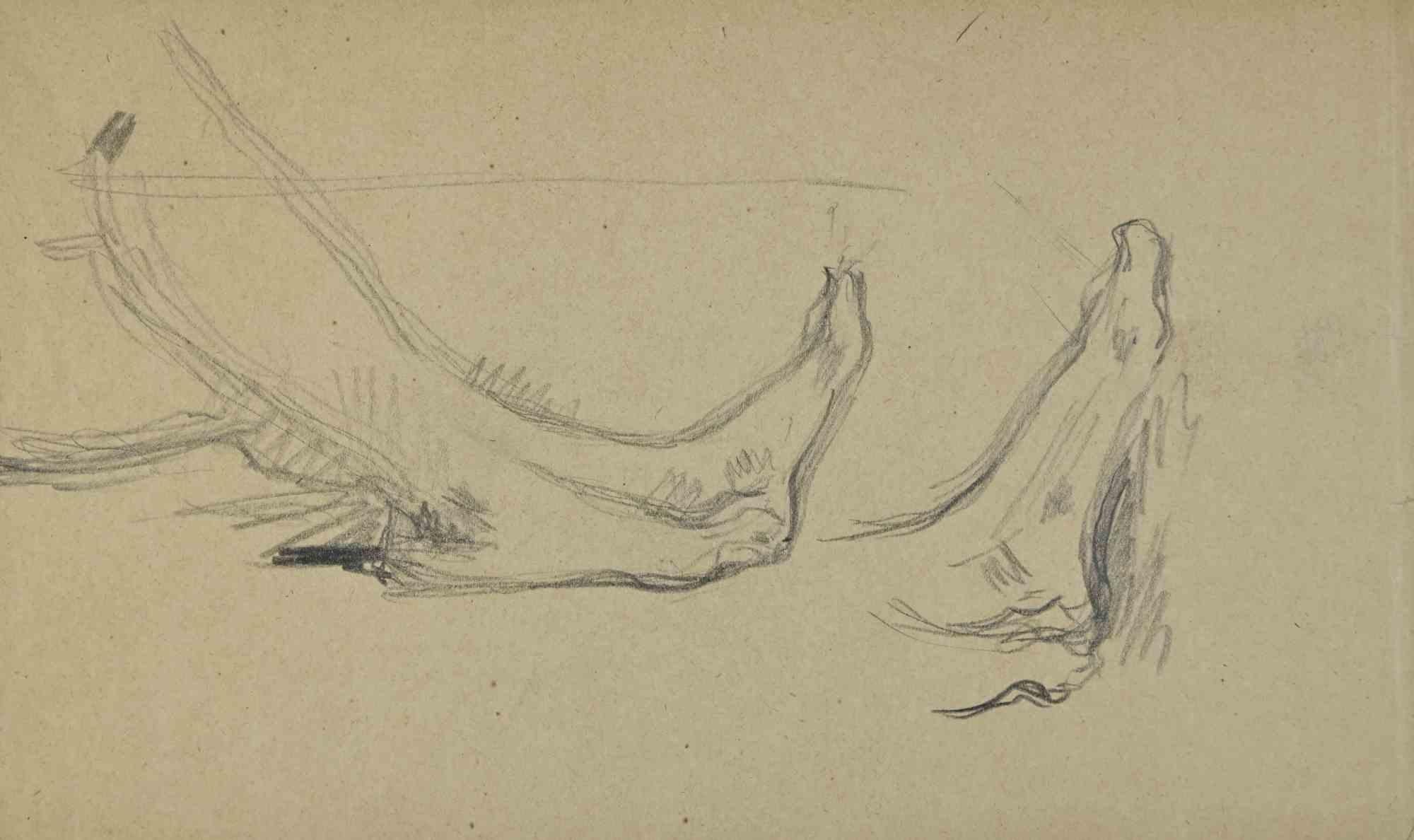 Piedi - Disegno di Joseph Alexander Colin - Metà del XX secolo