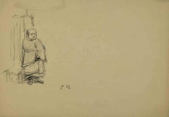 Figure - Drawing by Joseph Alexander Colin - Mid-20th Century