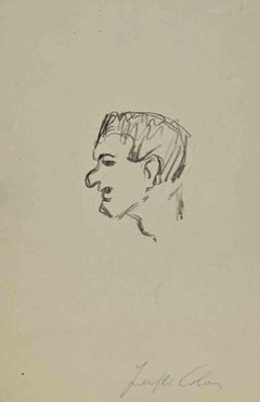 Porträt – Zeichnung von Joseph Alexander Colin – Mitte des 20. Jahrhunderts