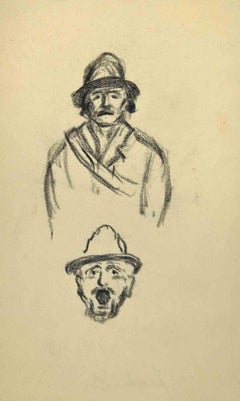 Retrato - Dibujo de Joseph Alexander Colin - Mediados del siglo XX