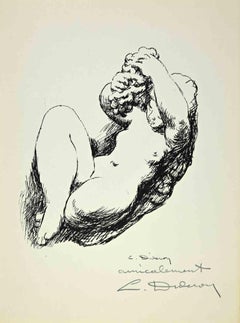 Figure - Drawing by Louis Drioferou - Mid-20th Century