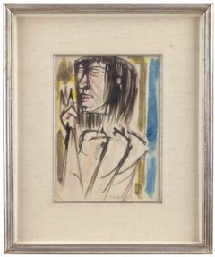 Portrait - Drawing by Giuseppe Migneco - 1963