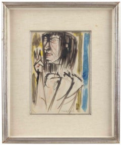 Ritratto - Disegno di Giuseppe Migneco - 1963