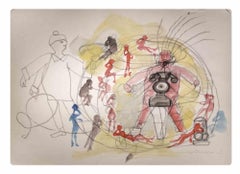 El Vórtice - Dibujo de Mino Maccari - Mediados del siglo XX