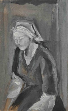 Woman - Drawing by Willem Van Hasselt - Mid-20th Century