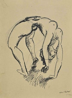 Desnudo - Dibujo de Robert Fontene - Mediados del siglo XX