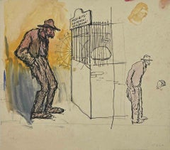 Verboten! - Drawing by Gabriele Galantara - Early 20th Century