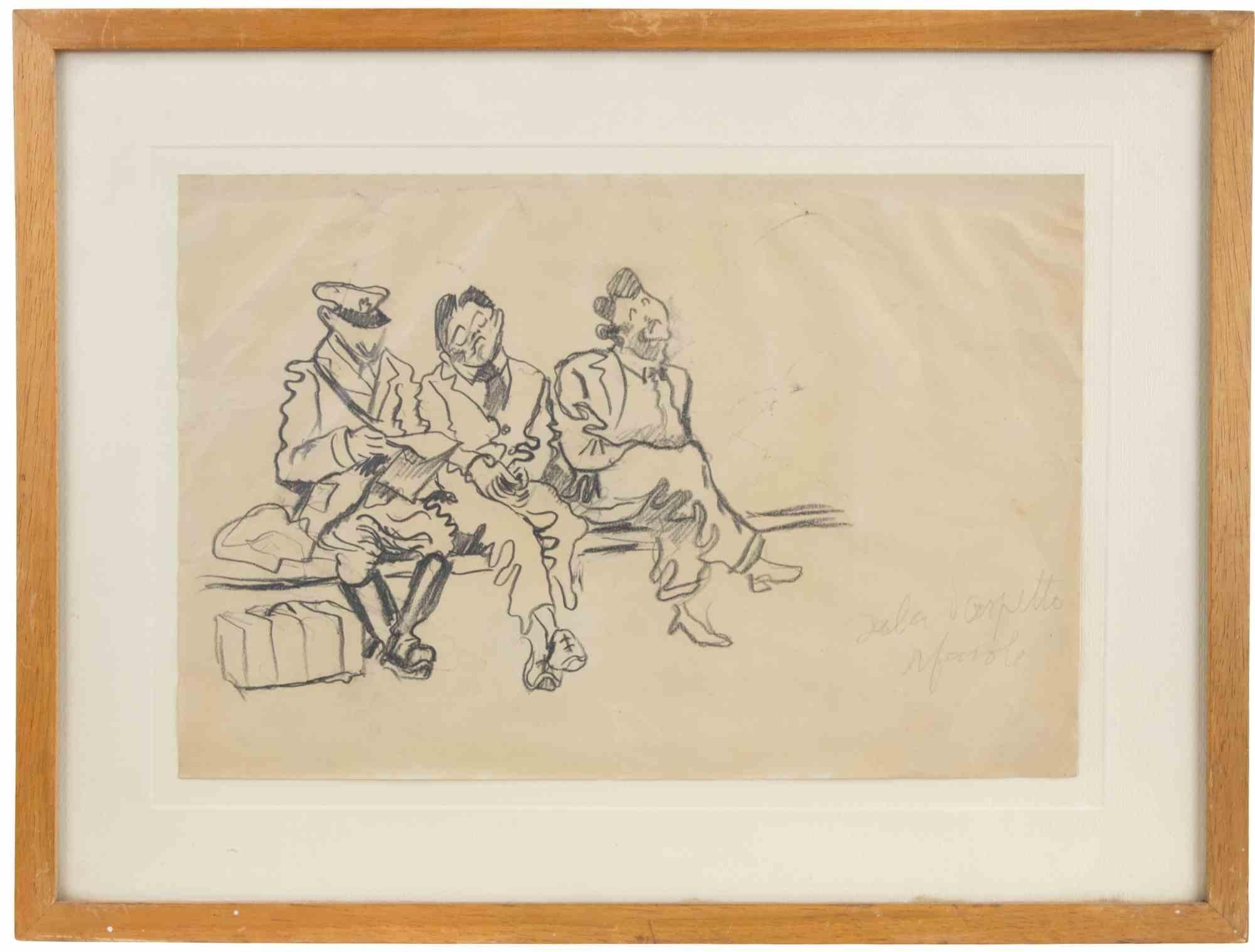 Figuren ist eine Bleistiftzeichnung von Fausto Pirandello aus der Mitte des 20. Jahrhunderts.

Bleistift auf Papier.

Guter Zustand mit leichten Stockflecken.

Das Kunstwerk wird durch geschickte ausdrucksstarke Striche realisiert.