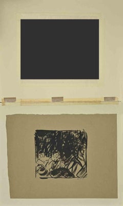 Komposition – Zeichnung von Ernest Fouard – 1940er Jahre