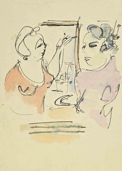 Femmes - Dessin - Milieu du XXe siècle