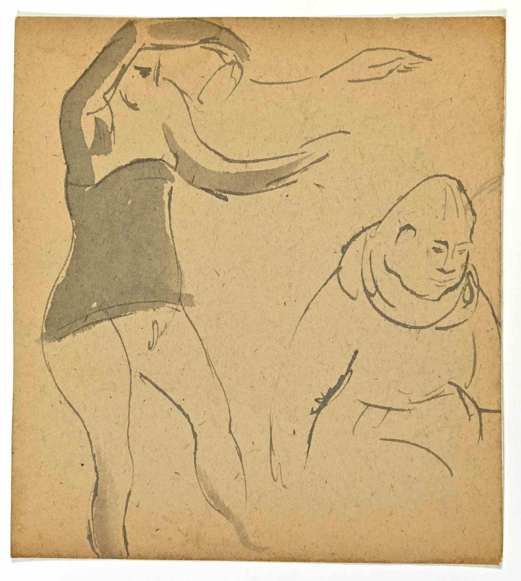Figuren – Zeichnung – Mitte des 20. Jahrhunderts