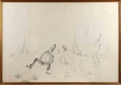 Scène avec personnages de Niko Nardulli, années 1970