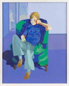 Niño en el sillón - Dibujo de Antonio Mellone - Años 70