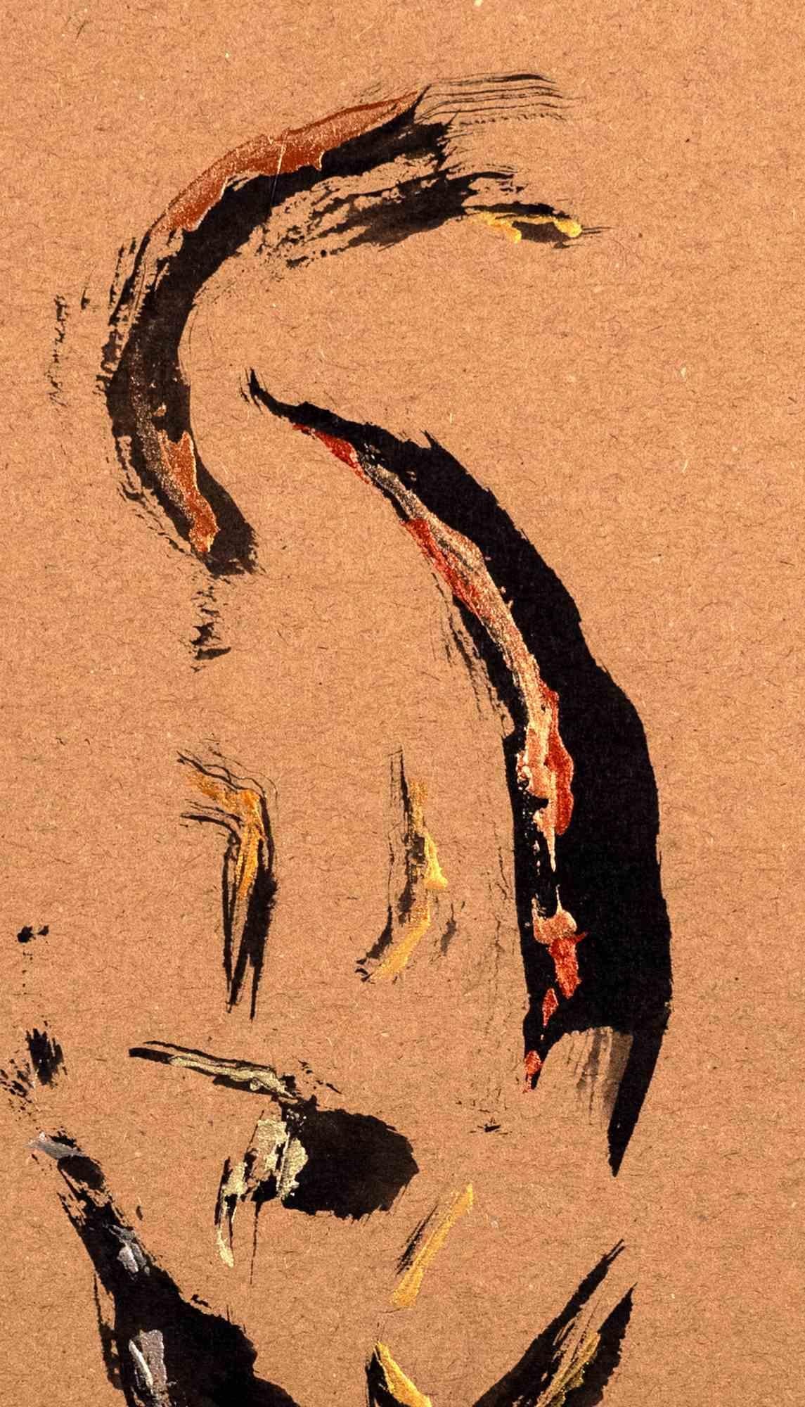 Koralle Song of Freedom – Gemälde von Parimah Avani – 2021 im Angebot 3