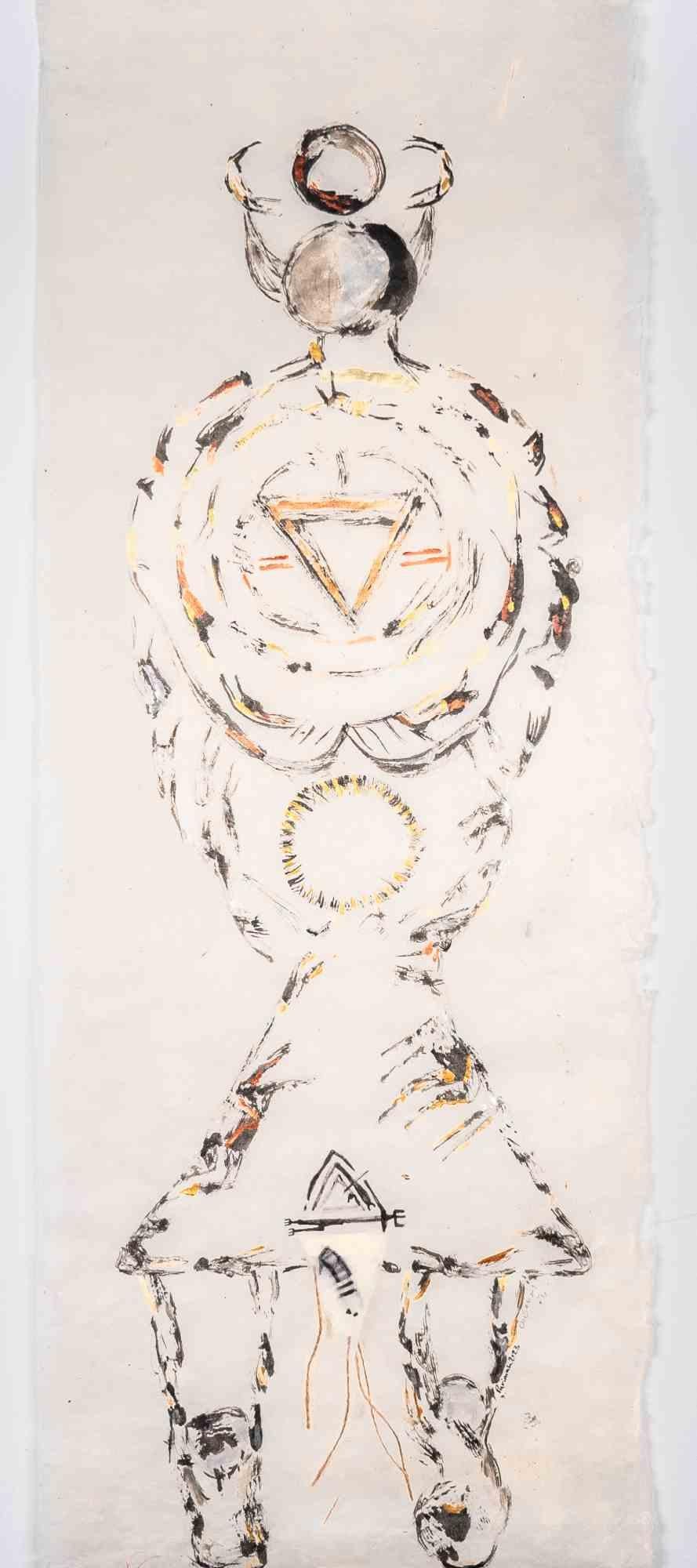Full Moon Goddess, Light of Ways - Paint by Parimah Avani - 2023 For Sale 1