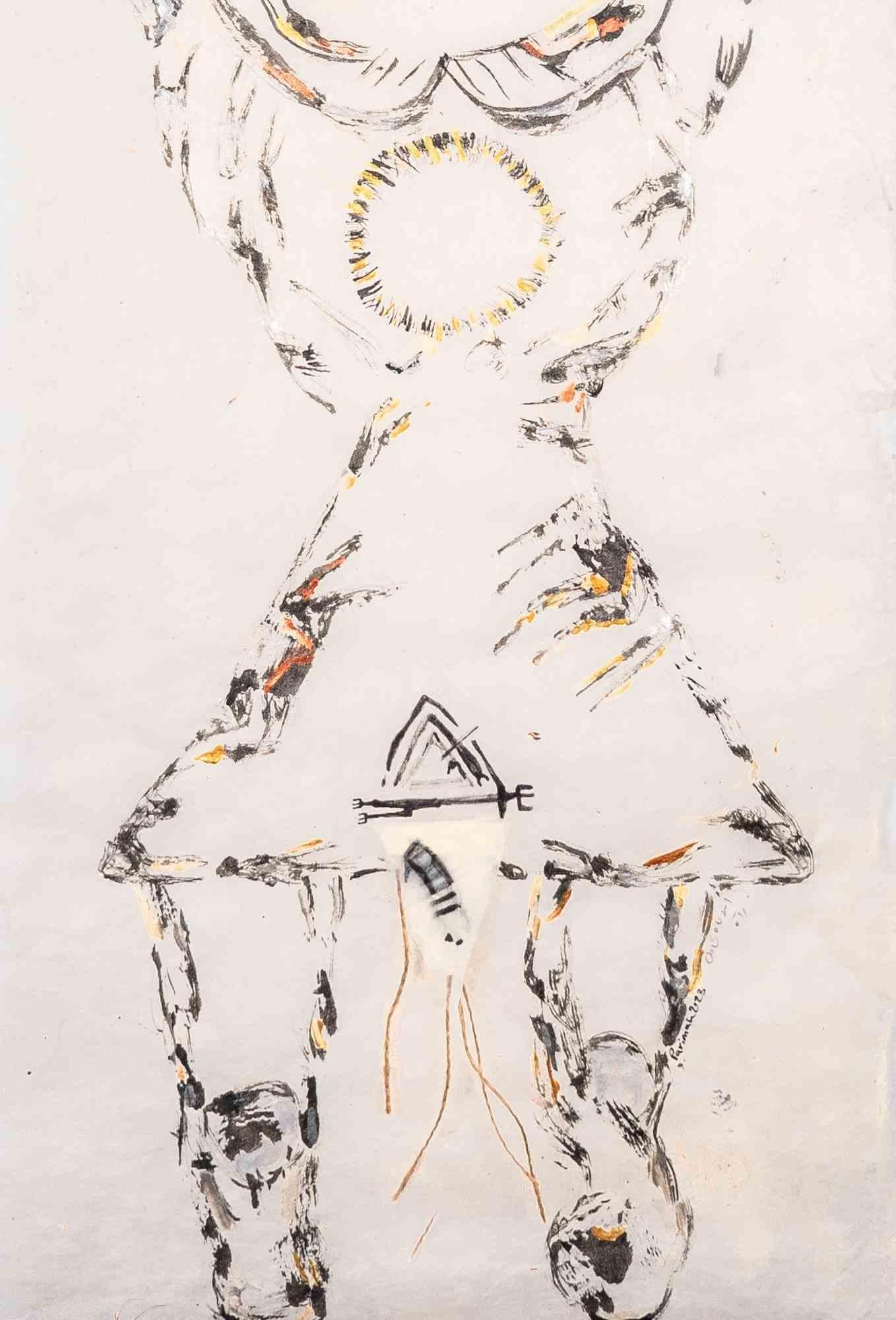 Full Moon Goddess, Light of Ways - Paint by Parimah Avani - 2023 For Sale 3