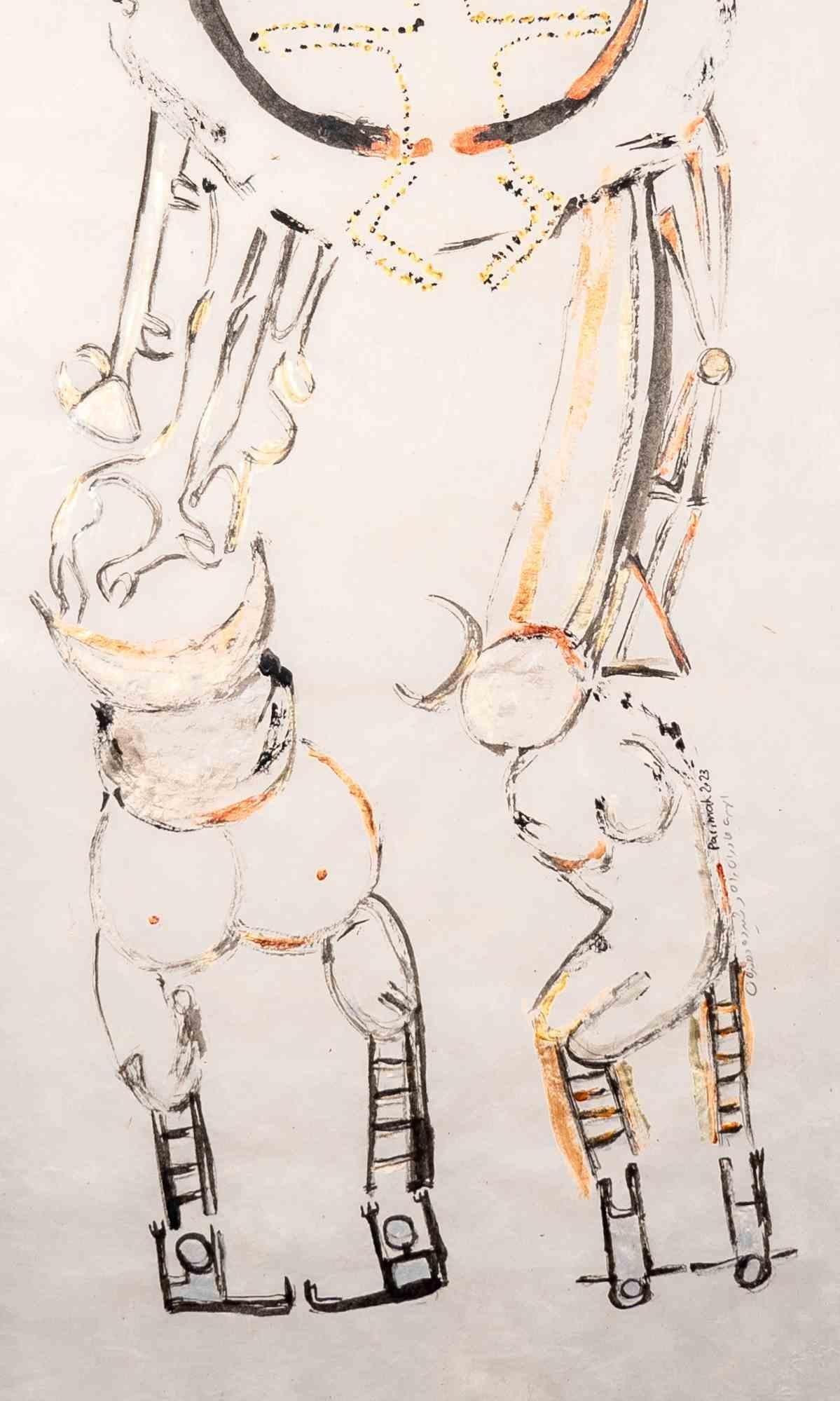 Deity of Mothers of the Ways – Gemälde von Parimah Avani – 2023 im Angebot 3