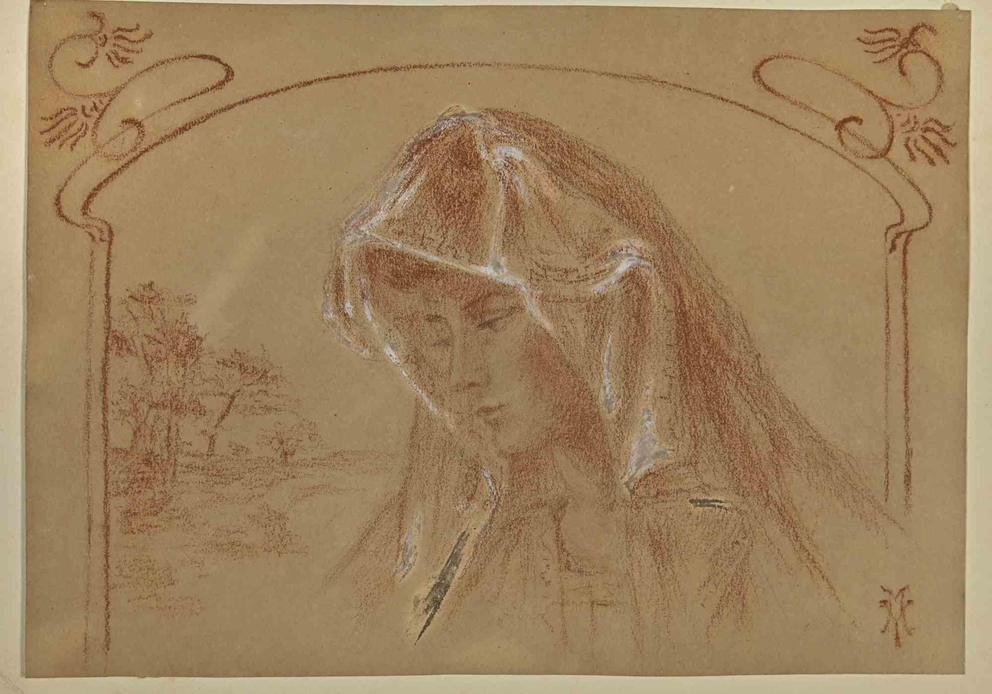 Profilo di donna - Disegno - Metà del XX secolo