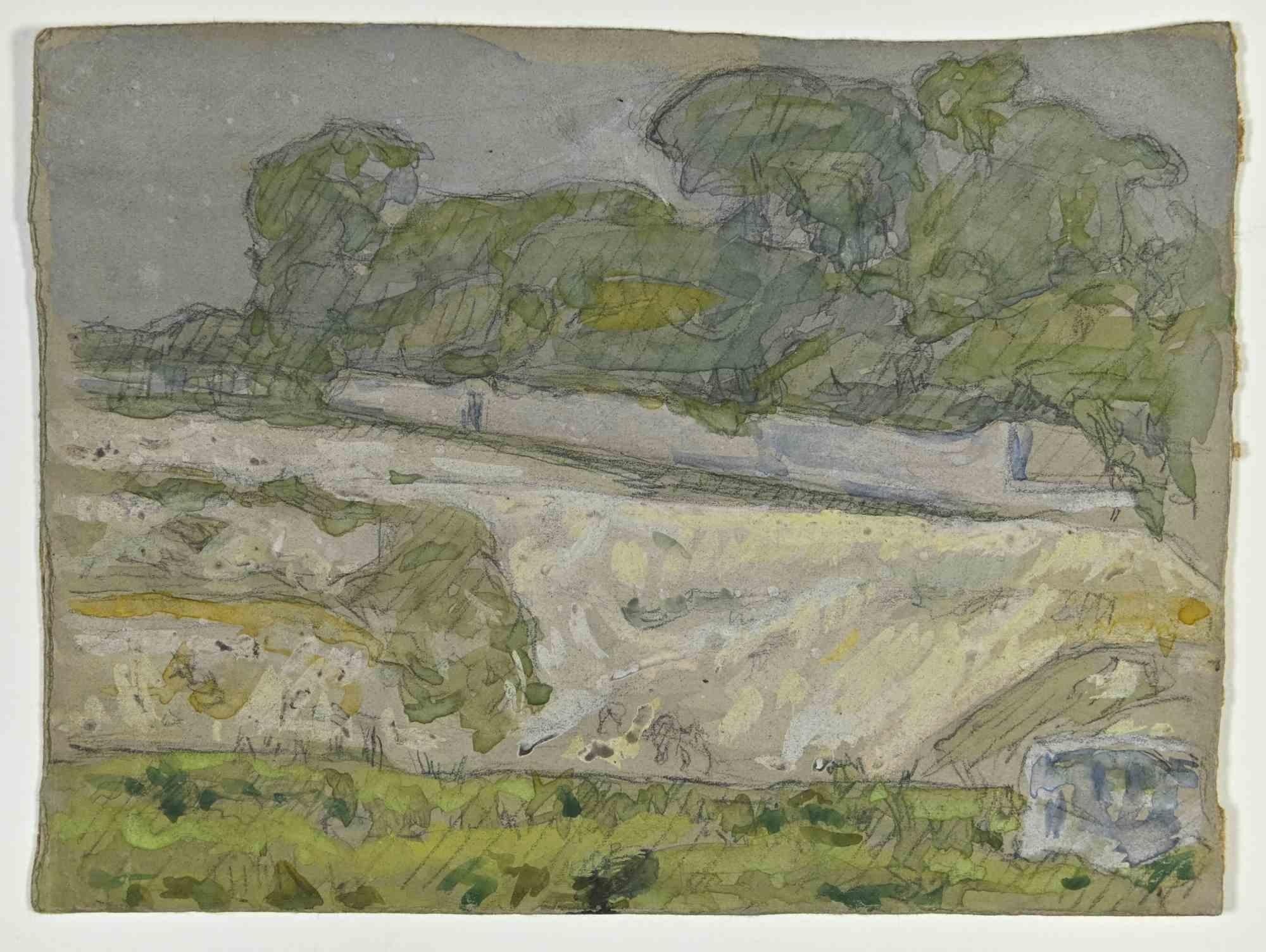 Grassland è un disegno realizzato da Odette Verdier (1871-1948) all'inizio del XX secolo.

Matita, inchiostro e acquerello su carta.

Buone condizioni.

L'opera d'arte realizzata attraverso una splendida armonia e tratti di maestria.