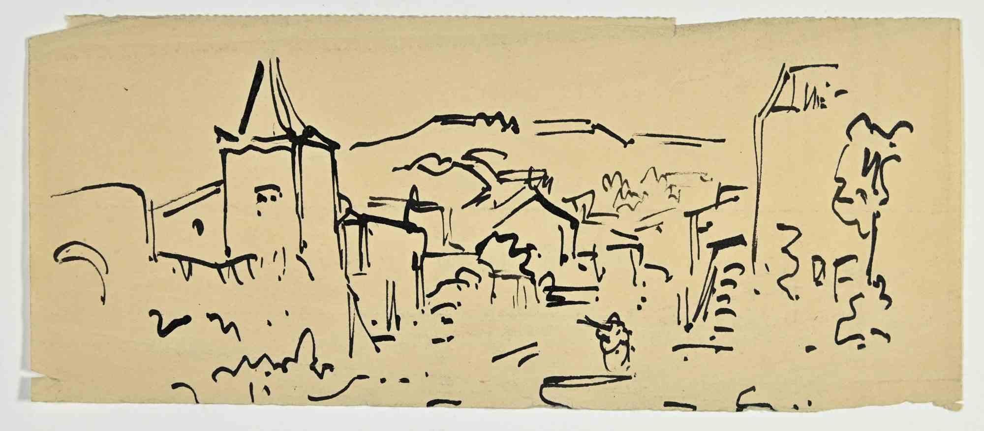 Rural Landscape ist eine Zeichnung von Rene Suoest 1903-1980 aus dem Jahr 1930.

Marker auf einem cremefarbenen Papier.

Guter Zustand mit Falten.

Das Kunstwerk wird durch geschickte schnelle Striche von Meisterhand realisiert.
