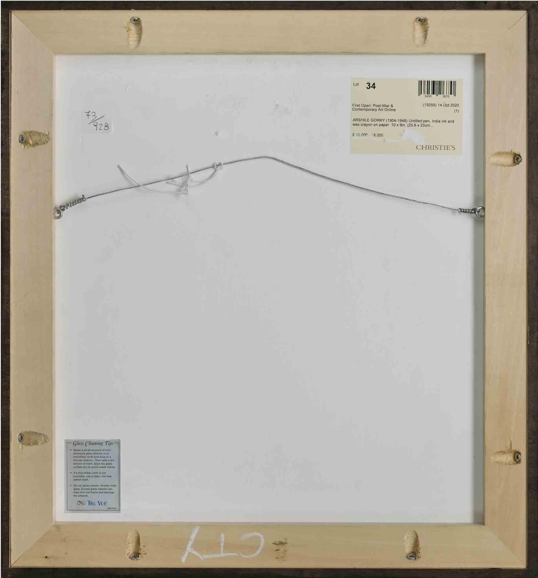 Agonia, motivo - Disegno di Arshile Gorky - 1946 in vendita 1
