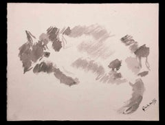 Cat – Zeichnung von Giselle Halff – Mitte des 20. Jahrhunderts
