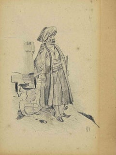 Arab Man - Drawing by Gerard Jaussef - Early 20th century