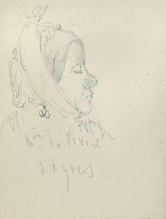 Profile de M.me du Vivien - Drawing - Début du 20e siècle