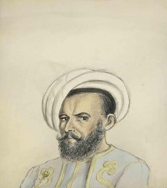 Portrait of General - Drawing by Charles de Bozolez - Mid-20th Century