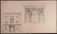 Architettonico - Disegno di Gabriele Galantara - Inizio XX secolo