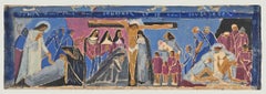 The Crucification -  Tempera by Marthe Delacroix - Mid-20th Century