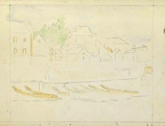 The Beach - Drawing by Jean Denis Maillart - Mid 20th century